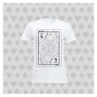 T-shirt Femme "Combat de Reines" - blanc avec impression noire