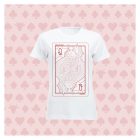 T-shirt Femme "Combat de Reines" - blanc avec impression rouge