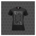 T-shirt Femme "Combat de Reines" - noir avec impression blanche