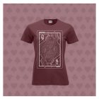 T-shirt Femme "Combat de Reines" - bordeaux avec impression blanche